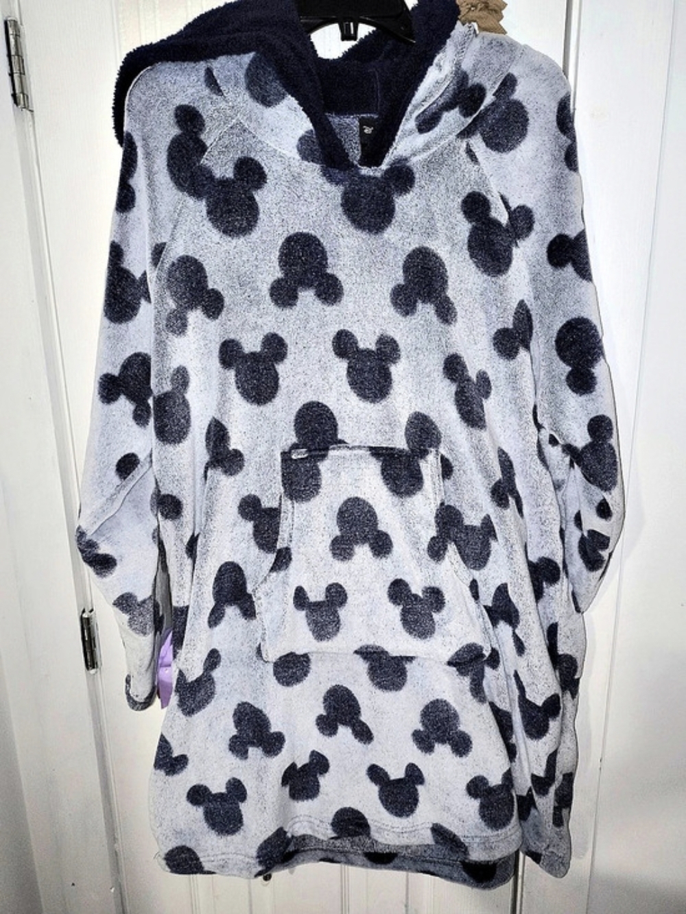 Disney Mickey Mouse Hooded Soft Plush/Fleece Lounger Front Pocket Wearable Comfo